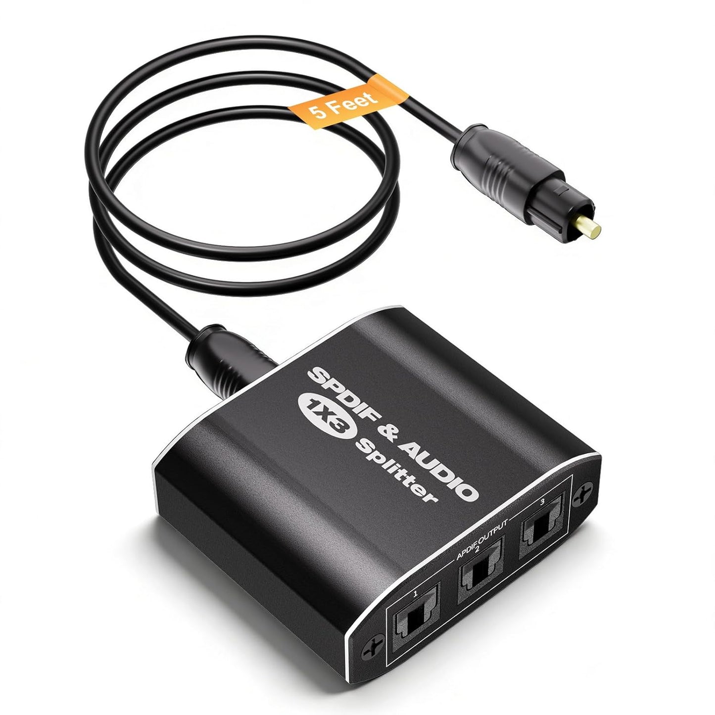 1x3, 1 3 Dolby 5.1 LPCM 2.0, PS5, Optical Audio Splitter Toslink Digital SPDIF Splitter in Out Supports Digital DTS