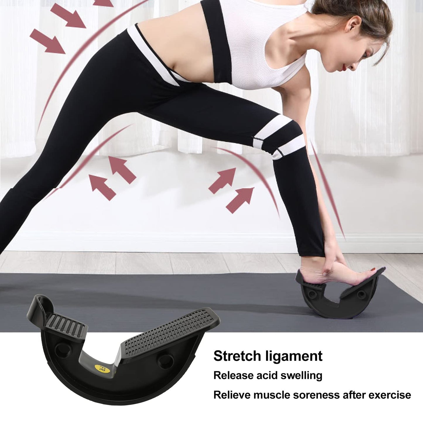 Foot Rocker Calf Stretcher, Feet Ankle & Leg Stretching for Achilles Tendinitis & Plantar Fasciitis Pain Relief, Shin Splint, Tight Calves, Arch & Heel Pain Relief - Ankle Wedge