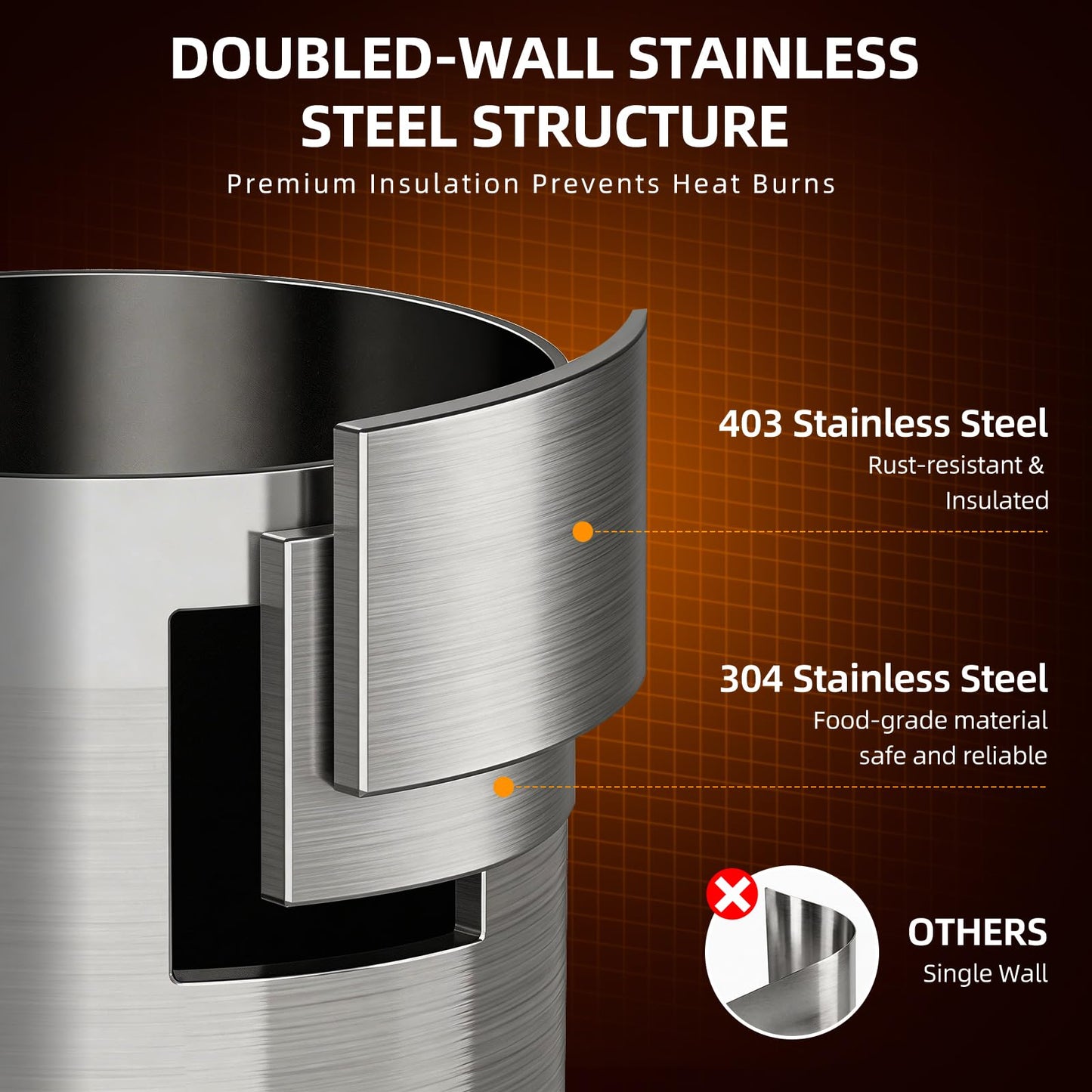 TERUISI Electric Water Boiler, 13L/13.7QT Commercial Hot Water Dispenser, 1500W Hot Water Boiler Urn Beverage Dispenser with Stainless Steel Spigot, Doubled-Wall Insulation, Adjustable Temperature