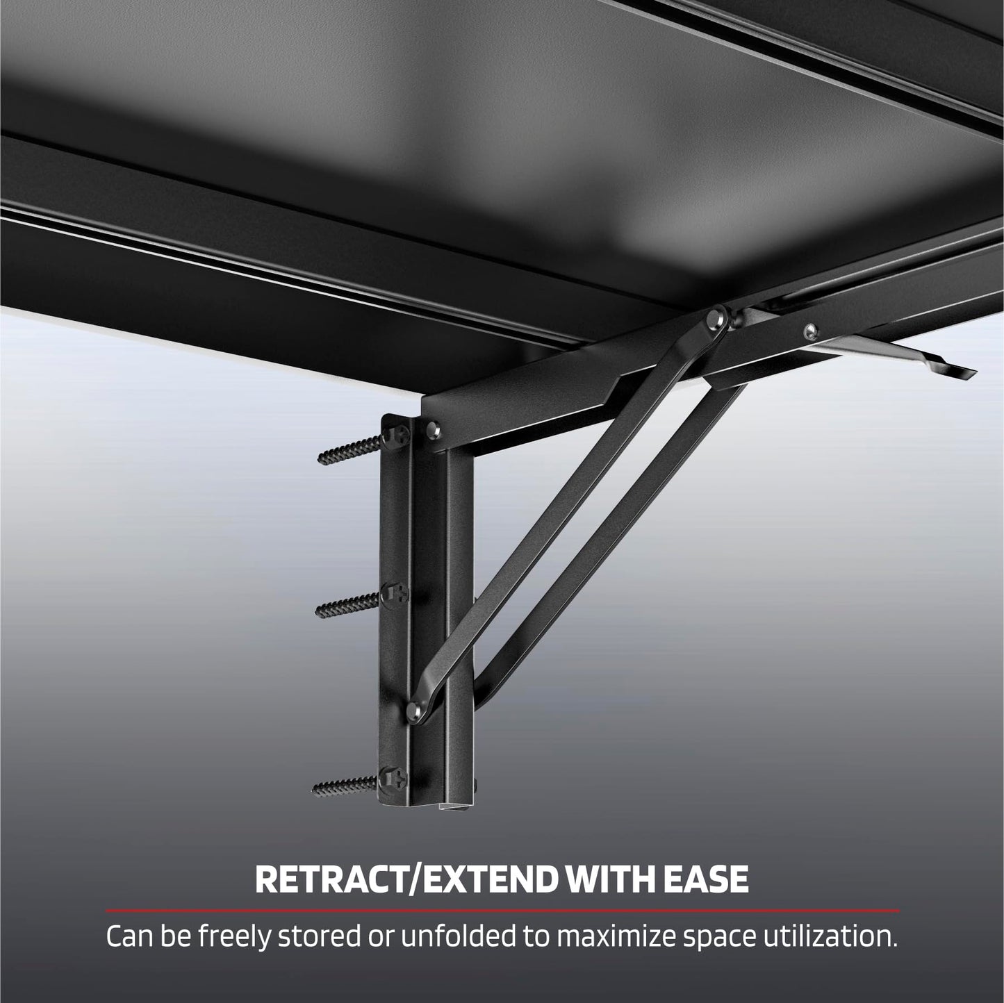 ZiViLi 1.3x4FT Adjustable Garage Shelf Wall Mounted Fold Down Shelf Metal Heavy Duty Black 2Pack