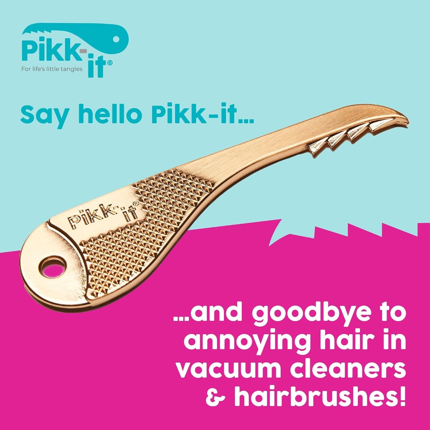 Pikk-it Vacuum Hair Brush Cleaner Tool - Effortlessly Removes Pet & Human Hair | Single & Twin Pack Available