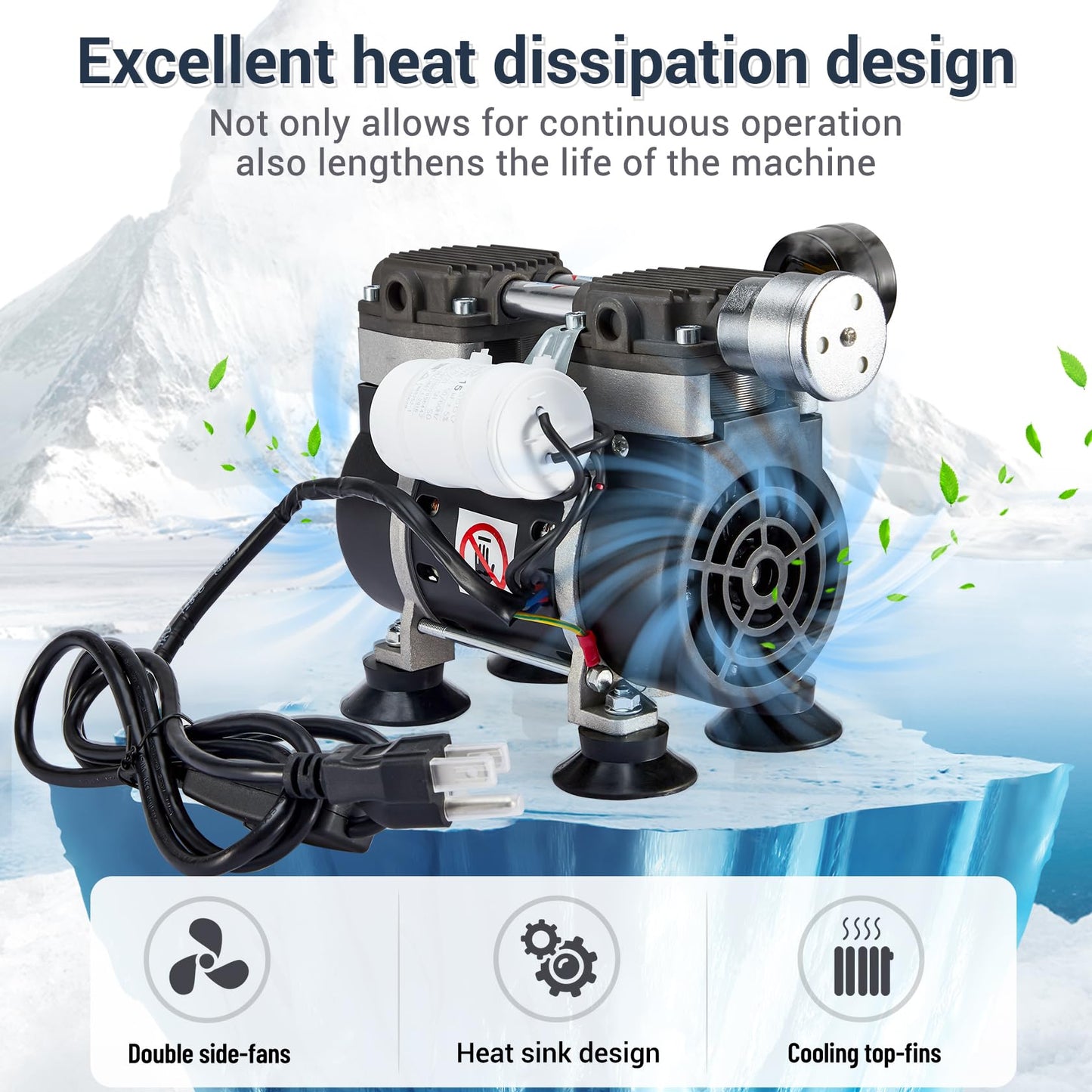 Vacuum Pump 50 L with Mist Coolant Spray System