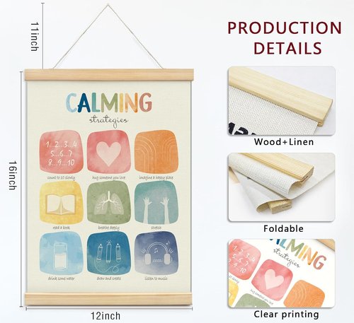 Foedor Calming Corner Posters - Mental Health Wall Art for Kids | Perfect Decor for Nursery & Counseling Offices