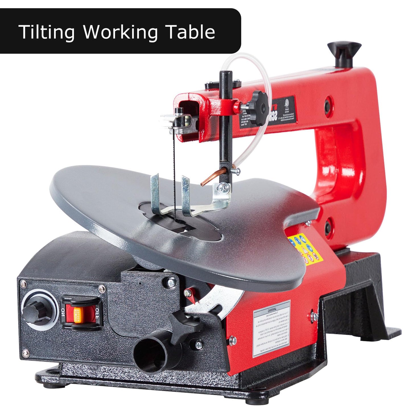 Variable Speed Scroll Saw 16-Inch With Extra-Large Adjustable Tilting Work Table for Woodworking