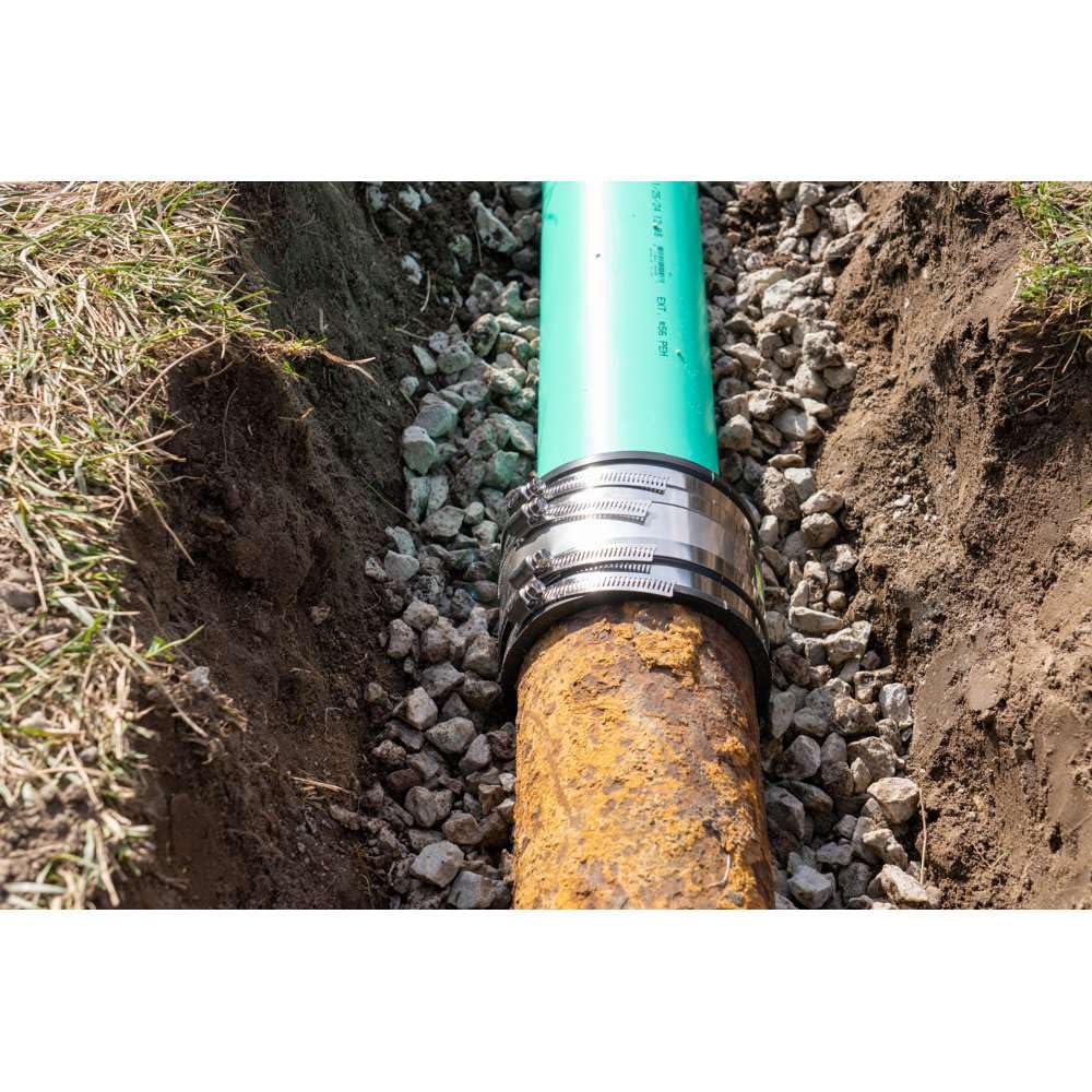 Fernco 5056-88RC 8" Shielded Below Ground Sewer Pipe Coupling for Cast Iron, Plastic or Steel to Cast Iron, Plastic or Steel Plumbing Waste Connections