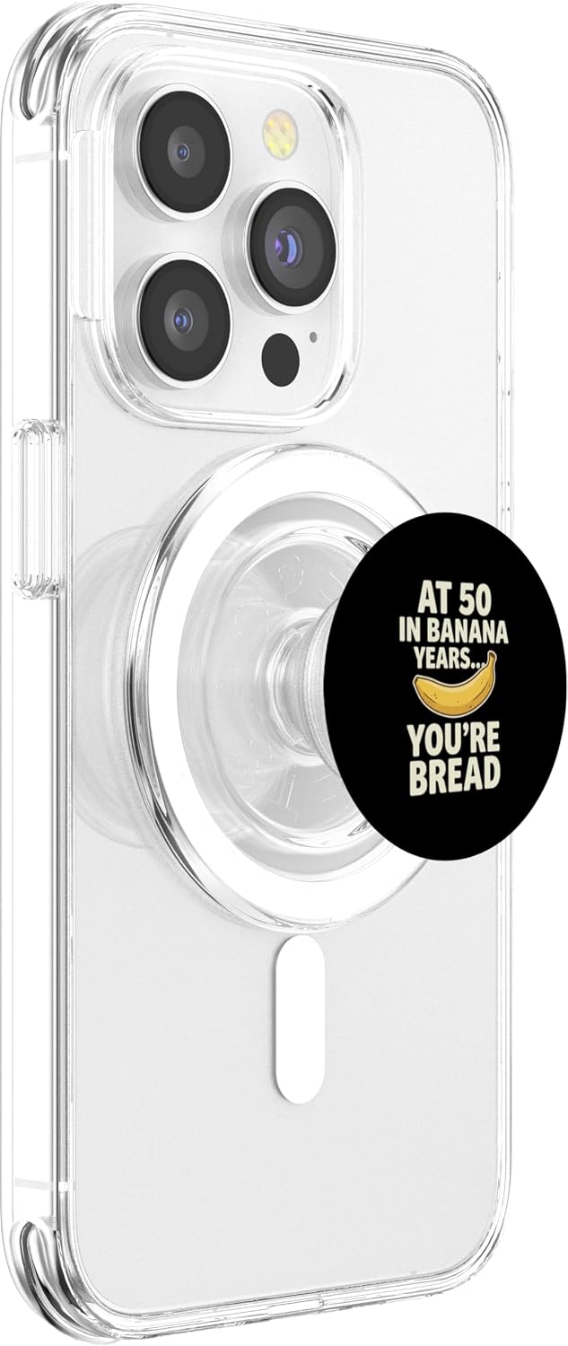 Banana Bread 50th Birthday Humor Dragonstudioteez 50 At in Banana Years You're Bread Birthay Aging Humor PopSockets