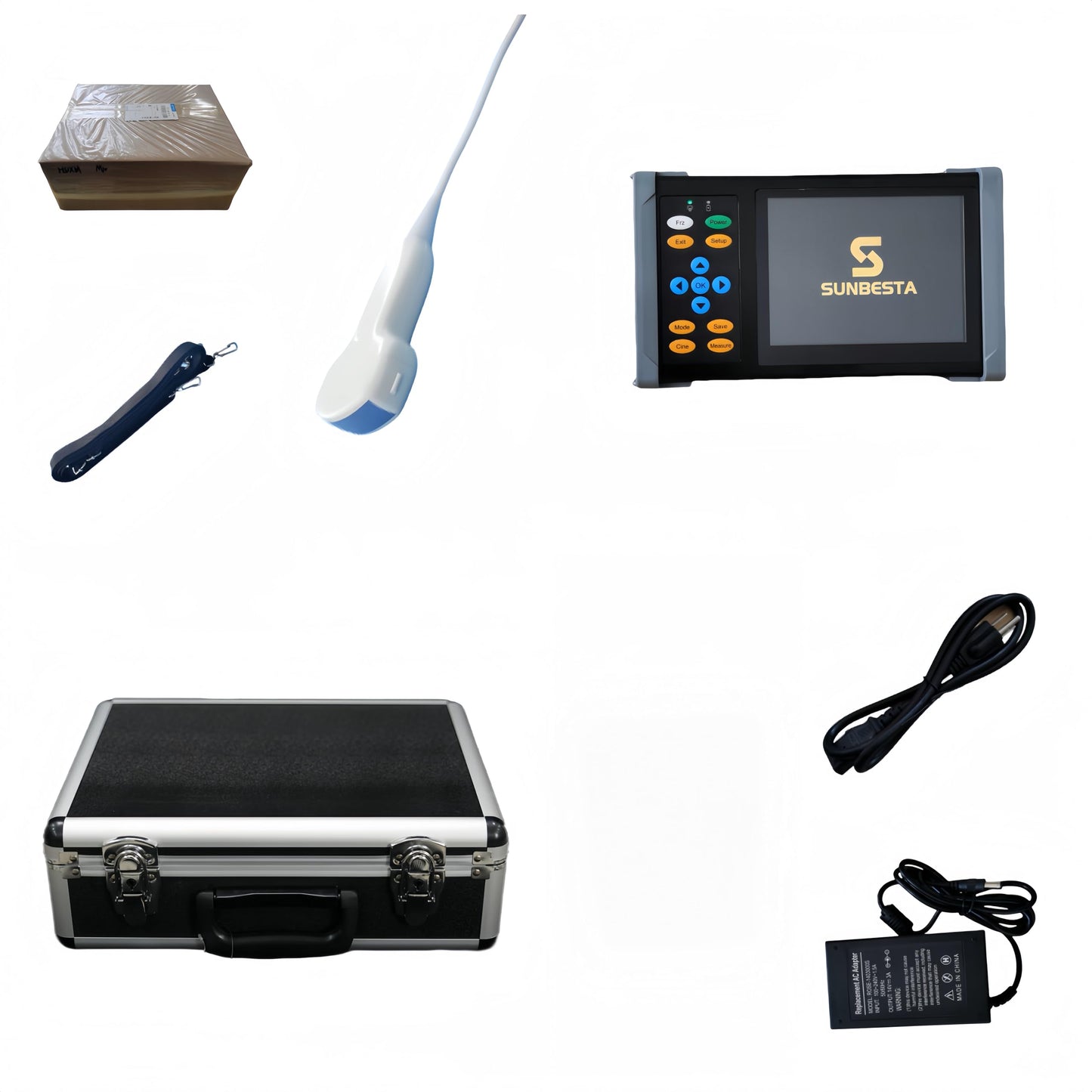 SUNBESTA Veterinary Ultrasound Machine A20, 3.5MHz Convex Probe, Aluminum Alloy Design, Rechargeable+ Carrying case, Friendly to Beginners, for Dog Kennels, Pig Farm and Sheep Farm Pregnancy Check