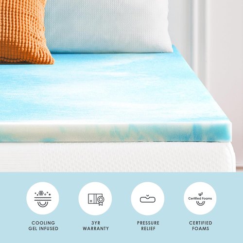Best Price Mattress | 2-Inch Swirl Gel AeroBreeze Cooling Memory Foam Mattress Topper - Twin Size