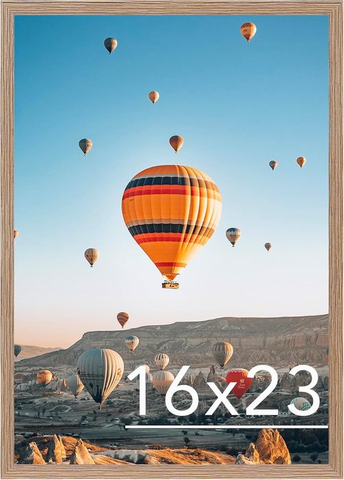 JCJMY Rustic Brown Picture Frame - 16x23 for Horizontal & Vertical Photos | Wall Hanging Gallery Decor