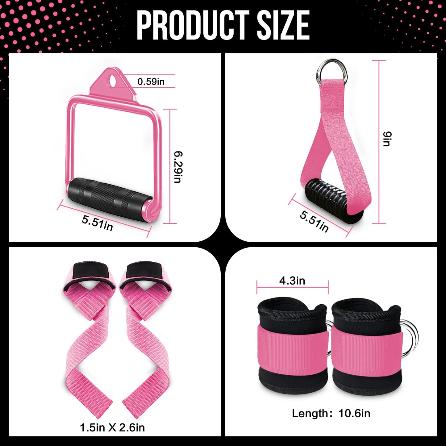 WNOEY LAT Pulldown Attachments, Cable Machine Attachment Gym Accessories, Cable Attachments for Gym, Home Gym Accessories