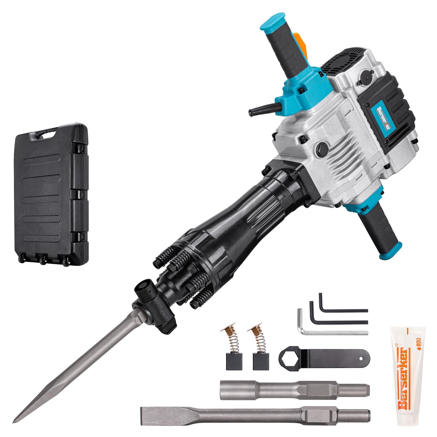 Berserker 50-Pound Demolition Jack Hammer with 1-3/16" Hex Ground Rod Driver