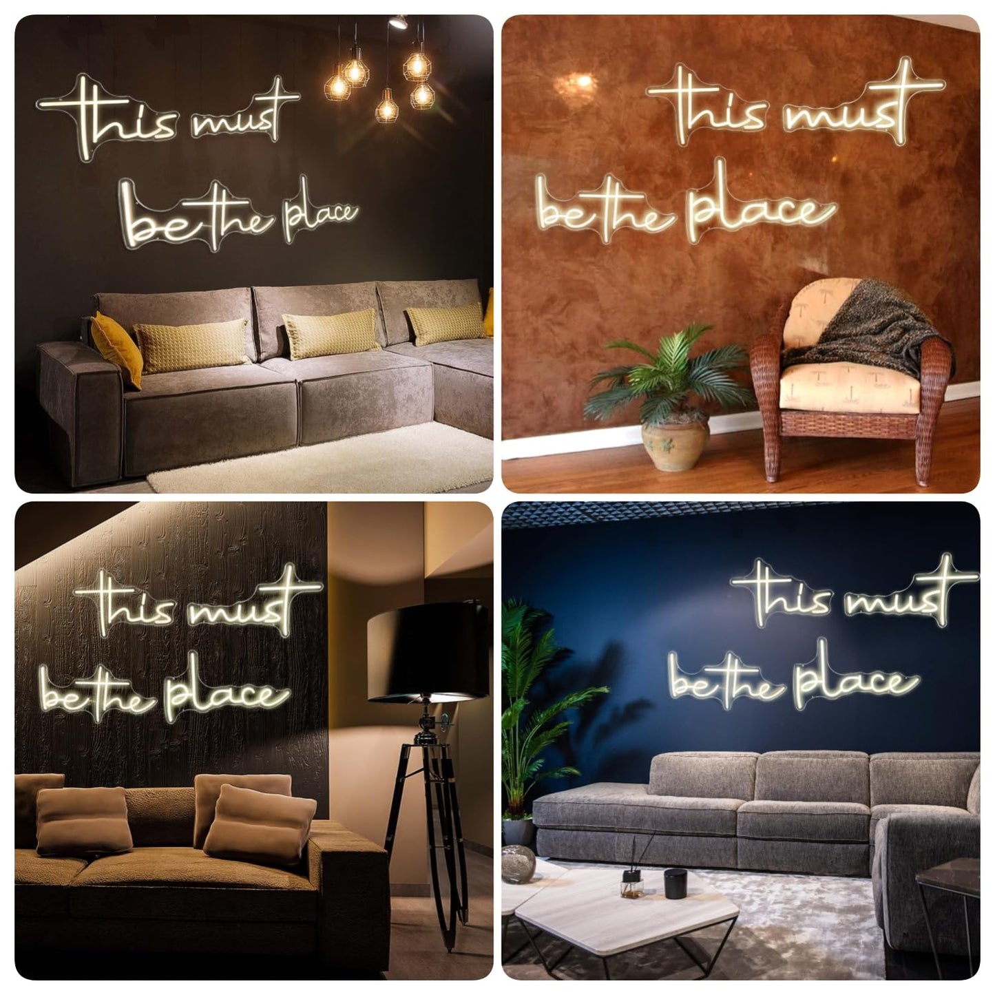 Sunchayi This Must Be The Place Neon Sign 80.5" x 14.3" Light for Home Bedroom Cafe Bar Hanging Wall Decor Sign Anniversaries Wedding Birthday Backdrop （Super Large Style）