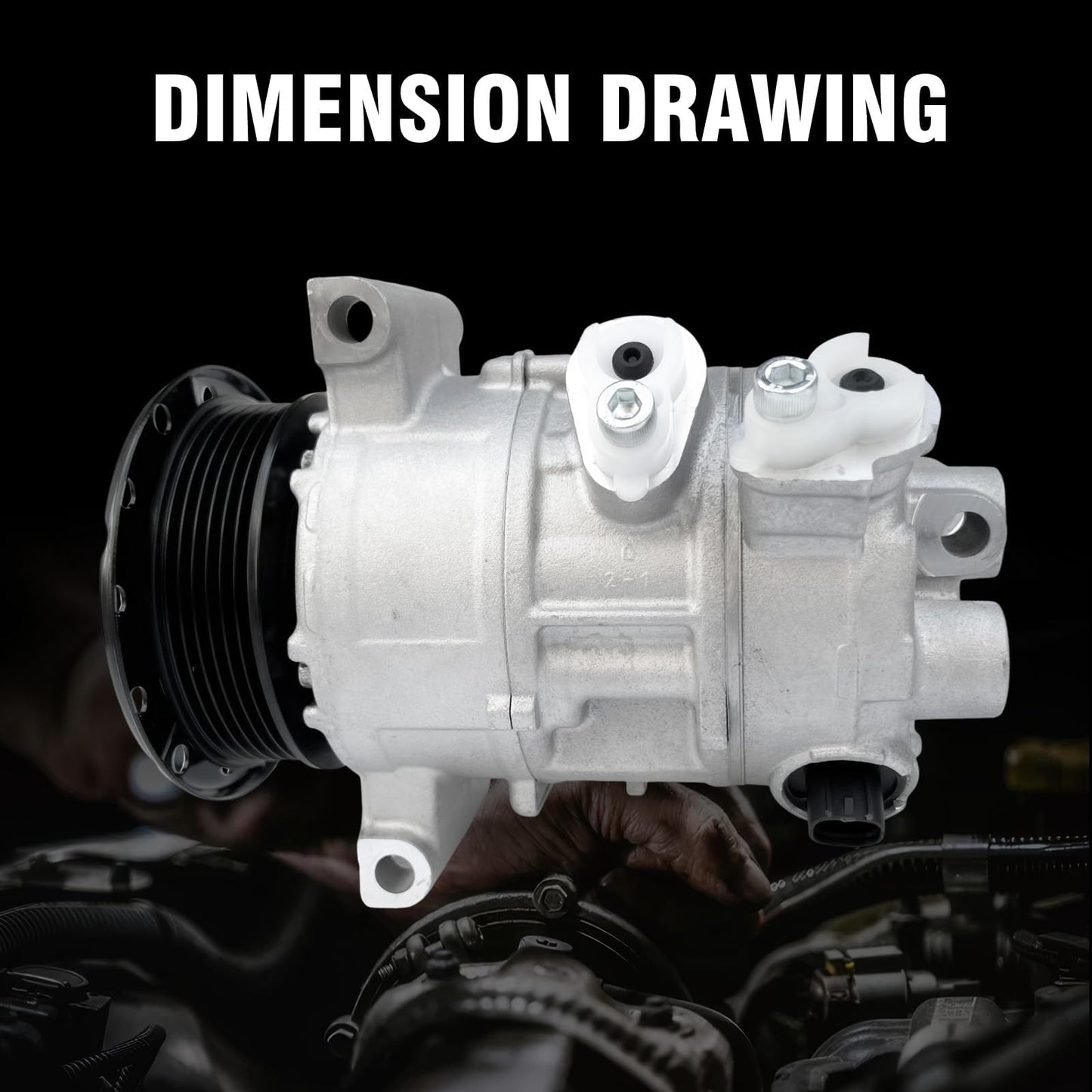 CO11023C AC Compressor With Clutch for Jeep Compass, Patriot, Dodge Caliber 2007-2008, Automotive Air Conditioning Replacement Part