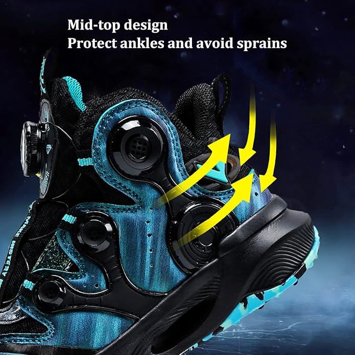 VITUOFLY Kids Basketball Shoes Boys Air Cushion Sneakers Girls Mid Top School Hoops Shoes Non-Slip Outdoor Sports Running Gym Comfortable Durable Little Kid/Big Kid