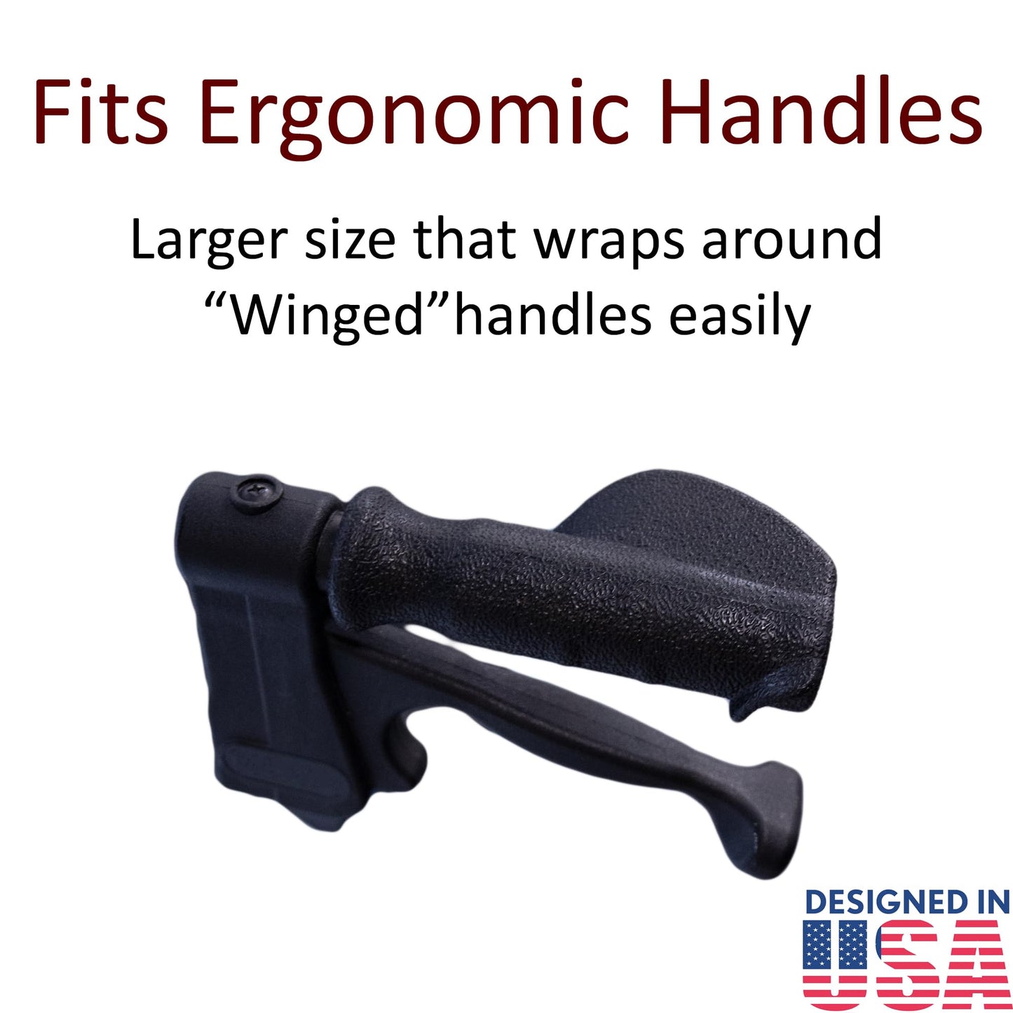 Crutcheze Rollator Walker Handle Wrap Cushions – Secure Fit Hook & Loop Closure for Wide or Winged Ergonomic Handles – 3/8” Padded Grip Covers – Washable – Designed in USA