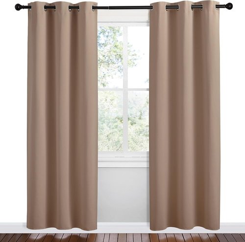 NICETOWN Blackout Curtains - Thermal Insulated Grommet Drapes, Set of 2, 42x78 Inch, Cappuccino