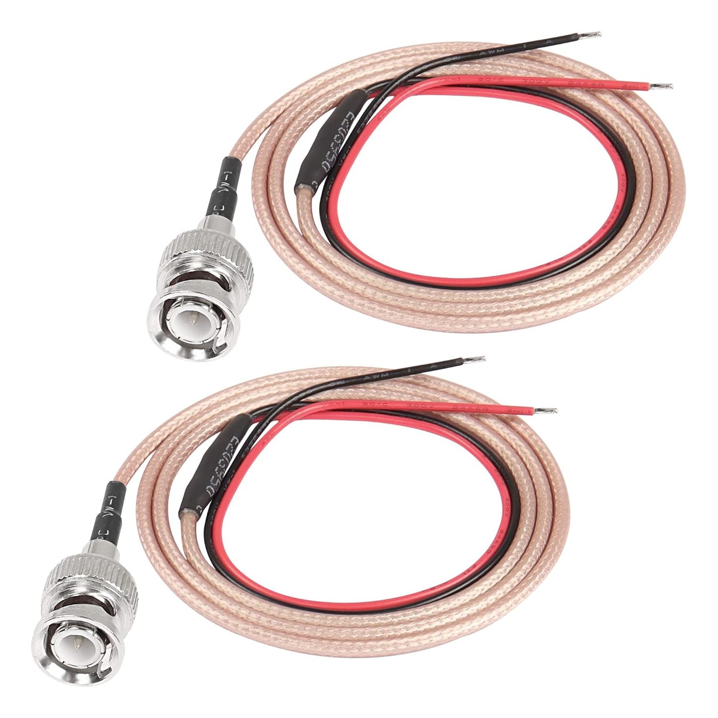 RG316 -0.8M/2.6FT 2PCS XMSJSIY BNC Pigtail Cable Bare Wire Coaxial Coax Antenna Open End Connector Adapter Extension