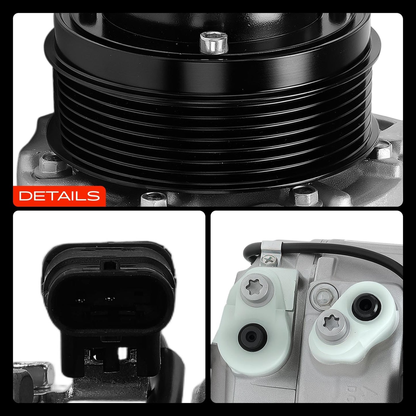 A-Premium Air Conditioner AC Compressor with Clutch Compatible with Mercedes GLE43 AMG GLS450 GLS550 GLS63 AMG, GLE63 AMG 2016-2019, 7 Grooves, 7SES17C Style