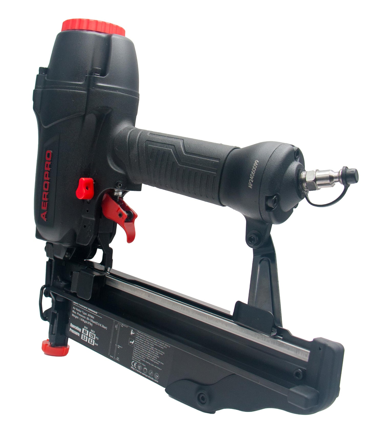 AeroPro AFN64 16 Gauge Pneumatic Finish Nailer – Straight Finish, Lightweight Magnesium Body, Adjustable Depth, No-Mar Tip – Fits 1" to 2.5" Nails