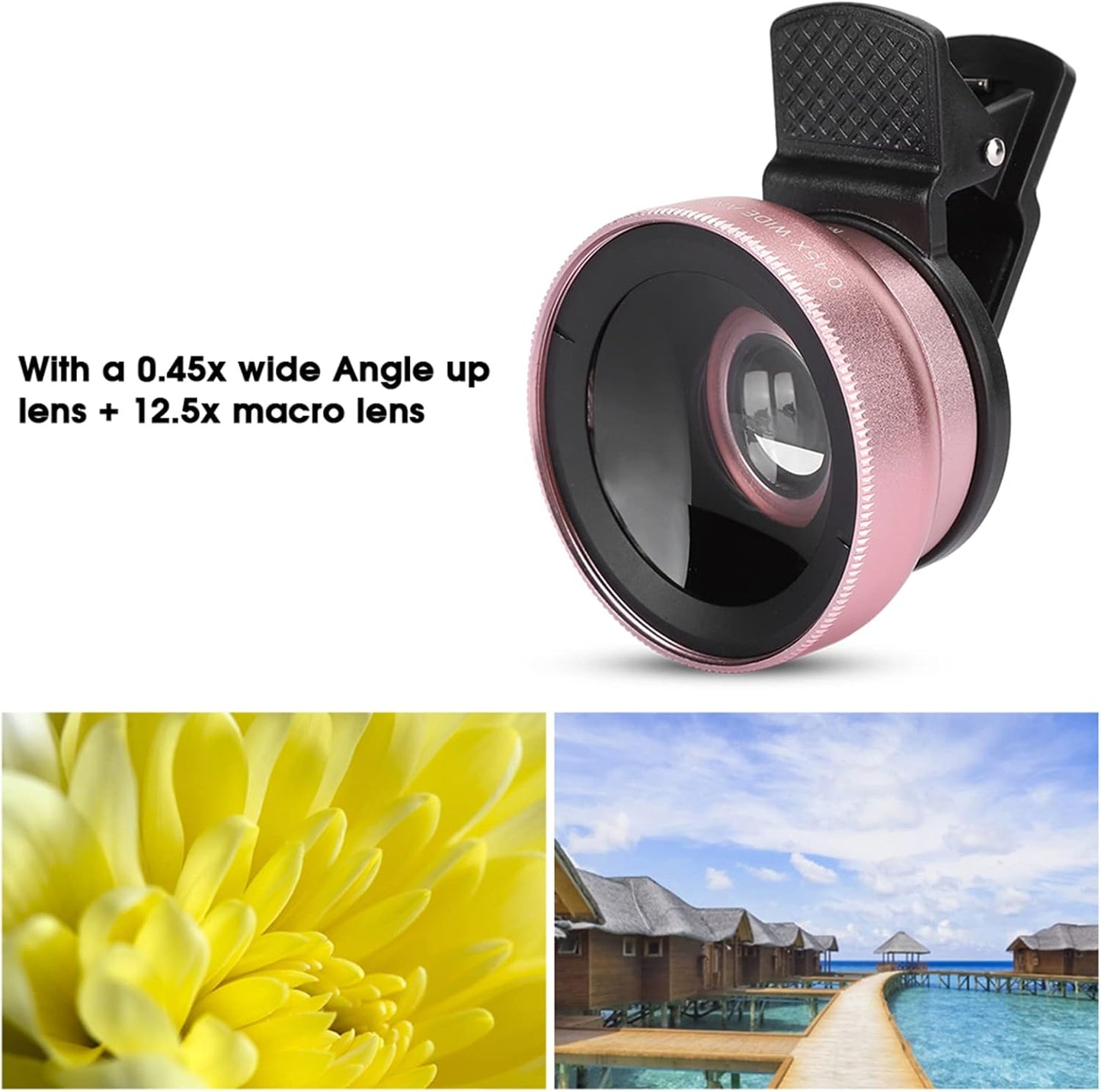 Cuifati 12.5X 0.45X 2 1 Professional Phone Camera Lens Macro Lens and Super Wide Angle Lens for Android & iOS