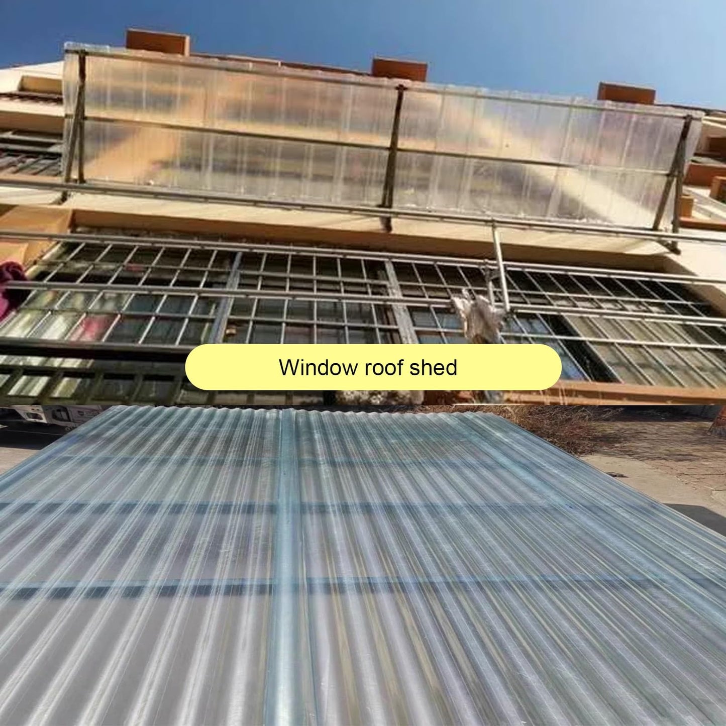 QWEASDF Transparent Roof Sheet,Roofing Cladding Panel,Corrugated Roofing Sheet,Fiberglass Daylighting Panels,Anti-UV Rainproof Sunshine,FRP Daylighting Plate, Greenhouses(3pcs,0.9 * 0.7m/35 * 28in)