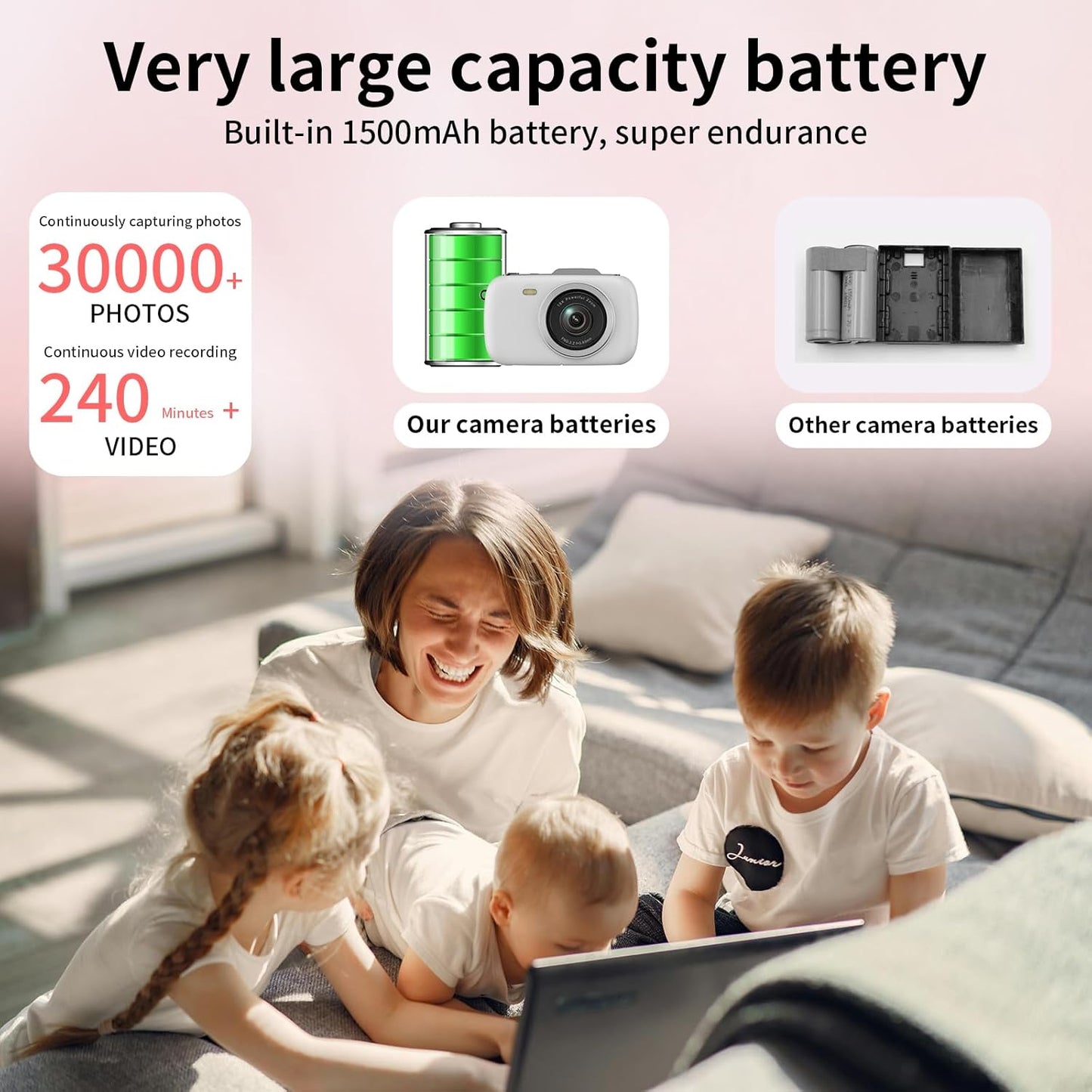 KOMERY 4K 64MP 18X 2.8'' WellTone Digital Camera Kids Video Photography Cameras, Compact Zoom Point and Shoot