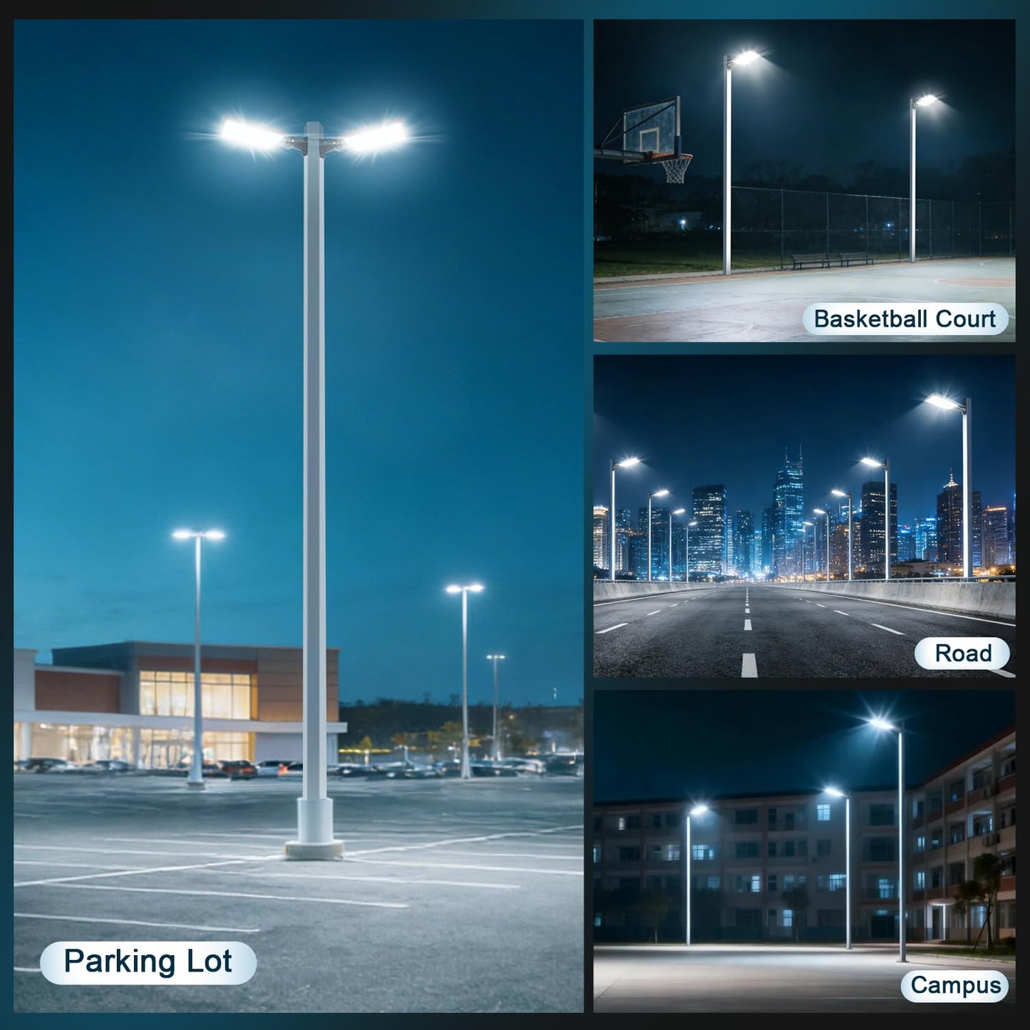 Dream Eeve 350W LED Parking Lot Light Dusk to Dawn Photocell 5000K Commercial Outdoor Area Light IP65 Waterproof 100-277V 52500LM Wall Mount