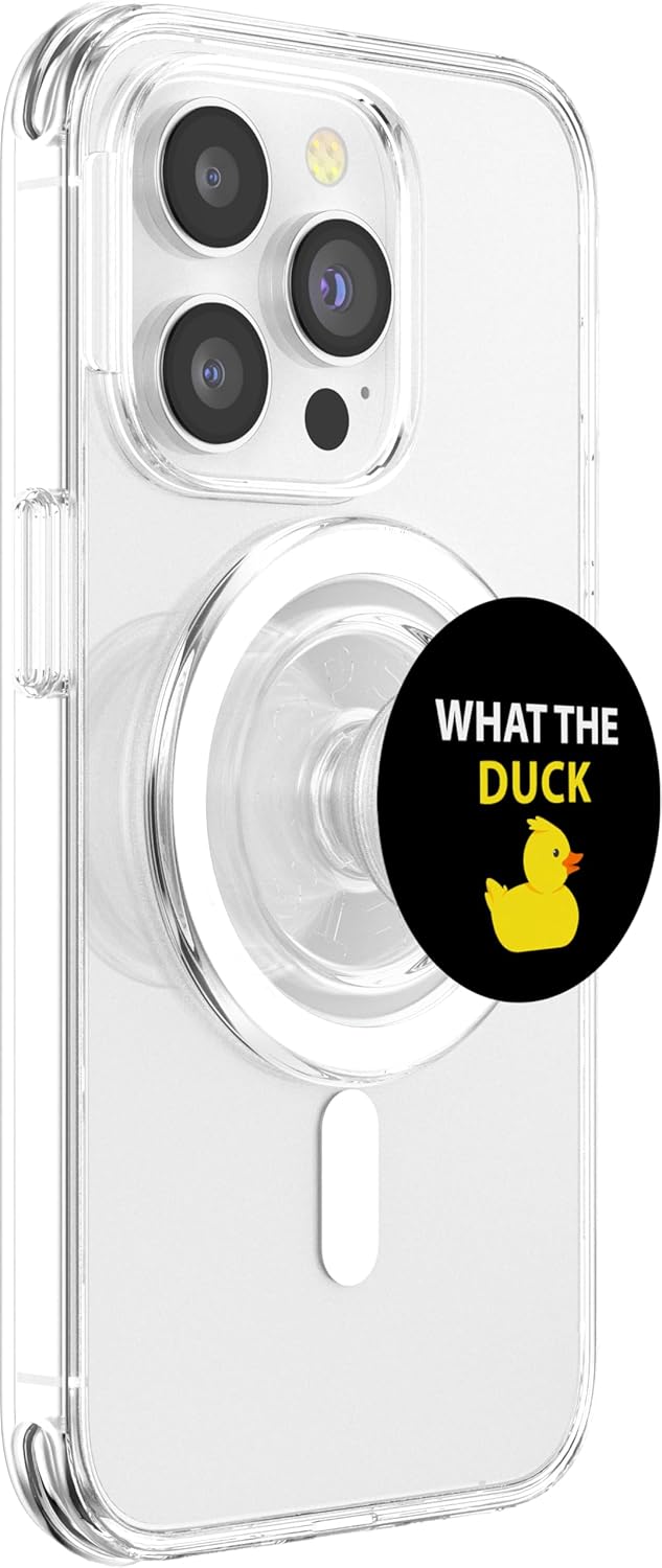 Cute Duck Gifts What The Duck Funny Duck Saying PopSockets PopGrip for MagSafe