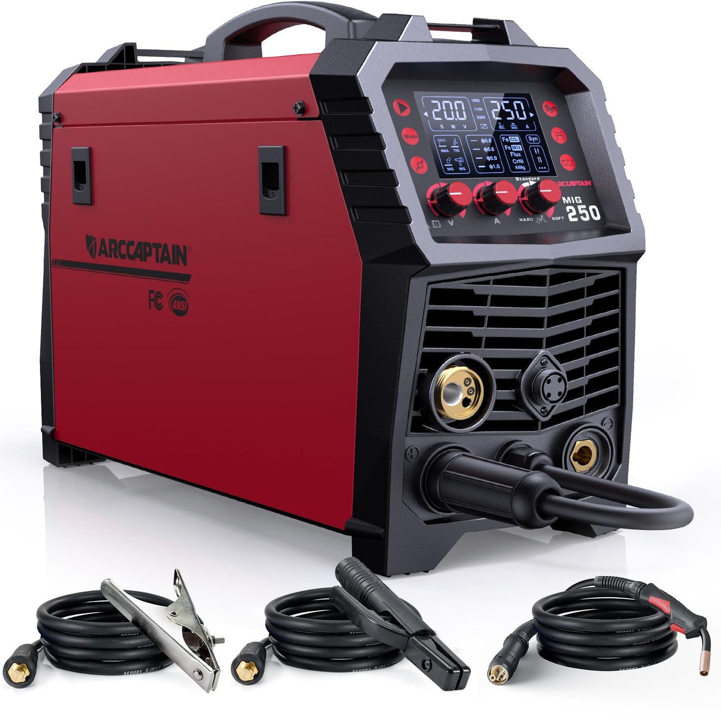 ARCCAPTAIN 250A MIG Welder WITH 300AMP Welding Electrode Holder