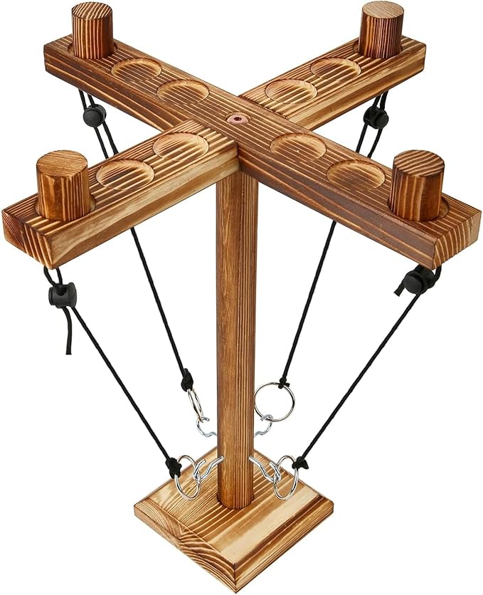 Ring Toss Game for Adults, Fun Hook and Ring Game with Carrying Bag, Outdoor Indoor Party Game, Board Games for Family, Bar, Party, Game Nights
