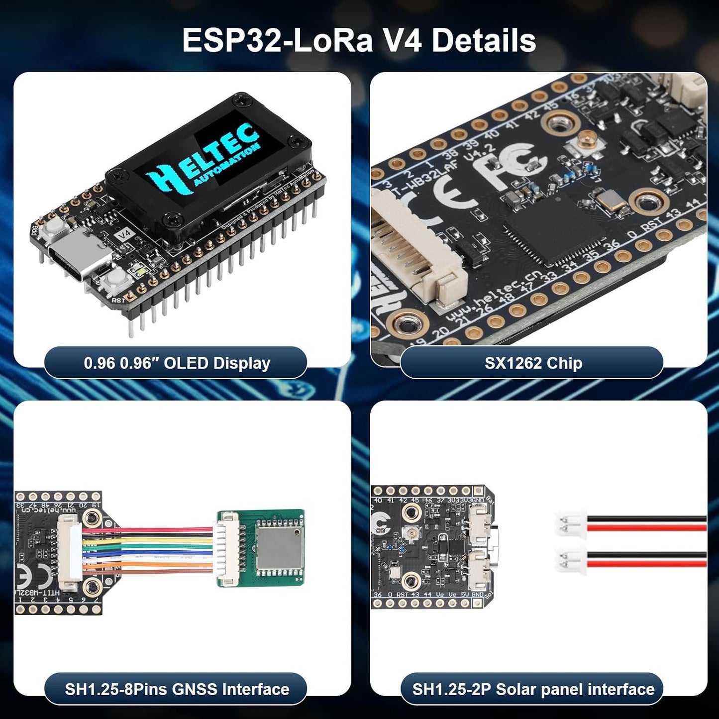 AYWHP ESP32 V4 V4 0.96 SX1262 ESP32-S3R2 16M LoRa Development Board for Meshtastic, Lora WiFi Bluetooth Module