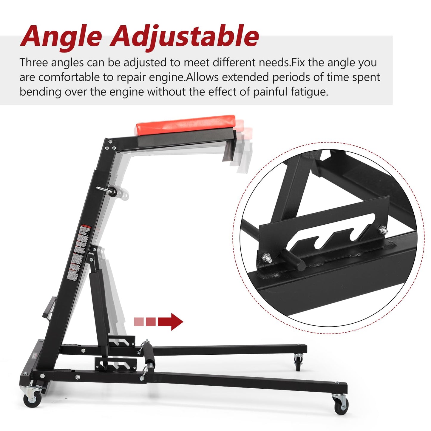 BUNKER INDUST Automotive Engine High Top Creeper Workstation Shop Mechanic | Adjustable Height | | Foldable | | 400 LBS Capacity |