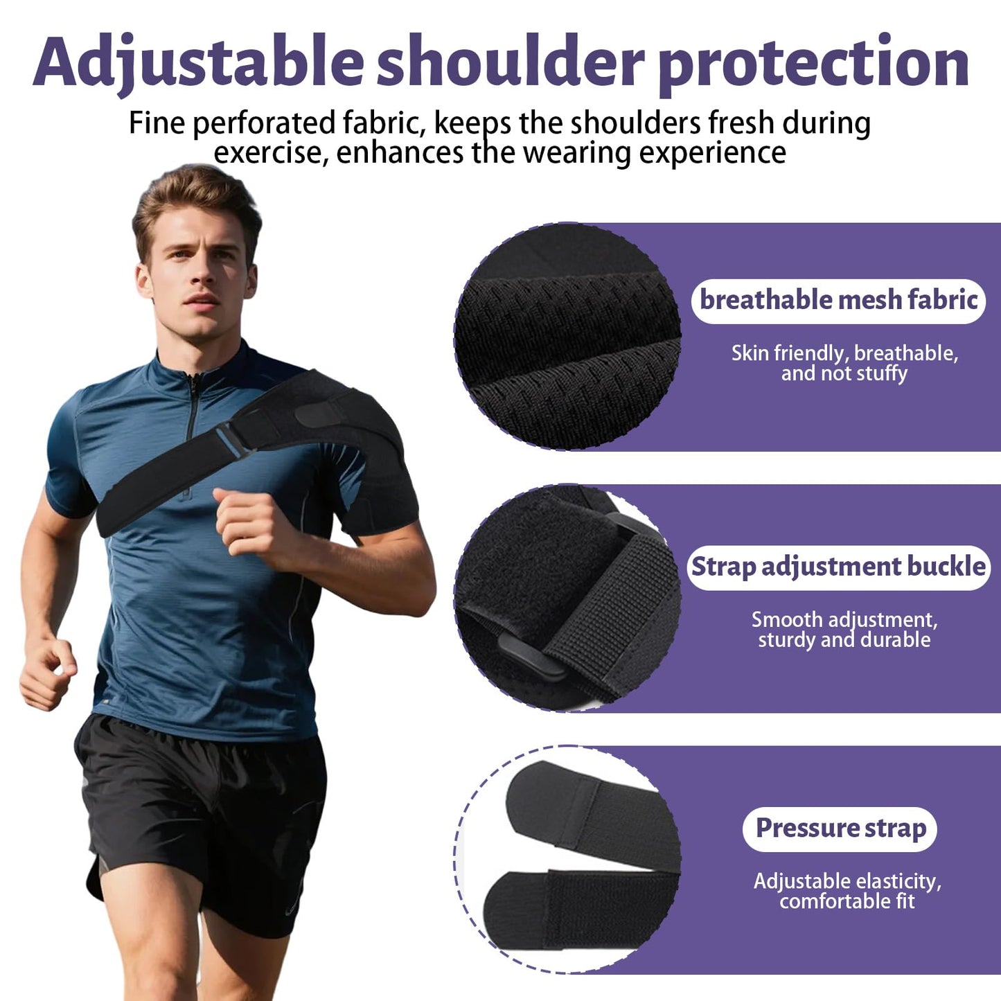 HSIWHV Shoulder Brace for Women, Rotator Cuff Shoulder Brace, Adjustable and Can be Worn Under Clothes, Free to Add Ice Packs for Men & Women, Left & Right