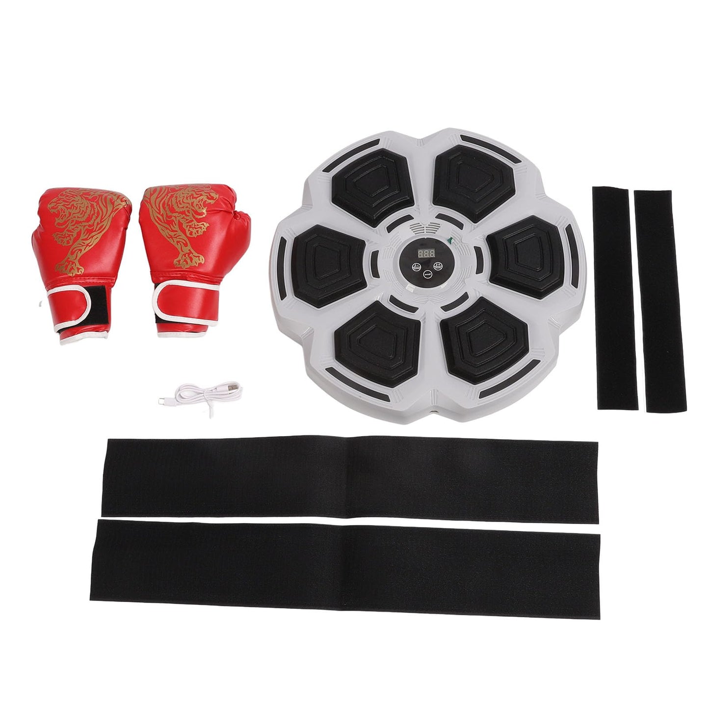 Asixxsix Boxing Machine, Adjustable Height Interactive Trainer Music Function, Wall Mounted Boxing Machine with Smart Music Punching Bag Gloves for Home Gym (Children(30-40cm/11.81-15.75in,7cm/2.8in