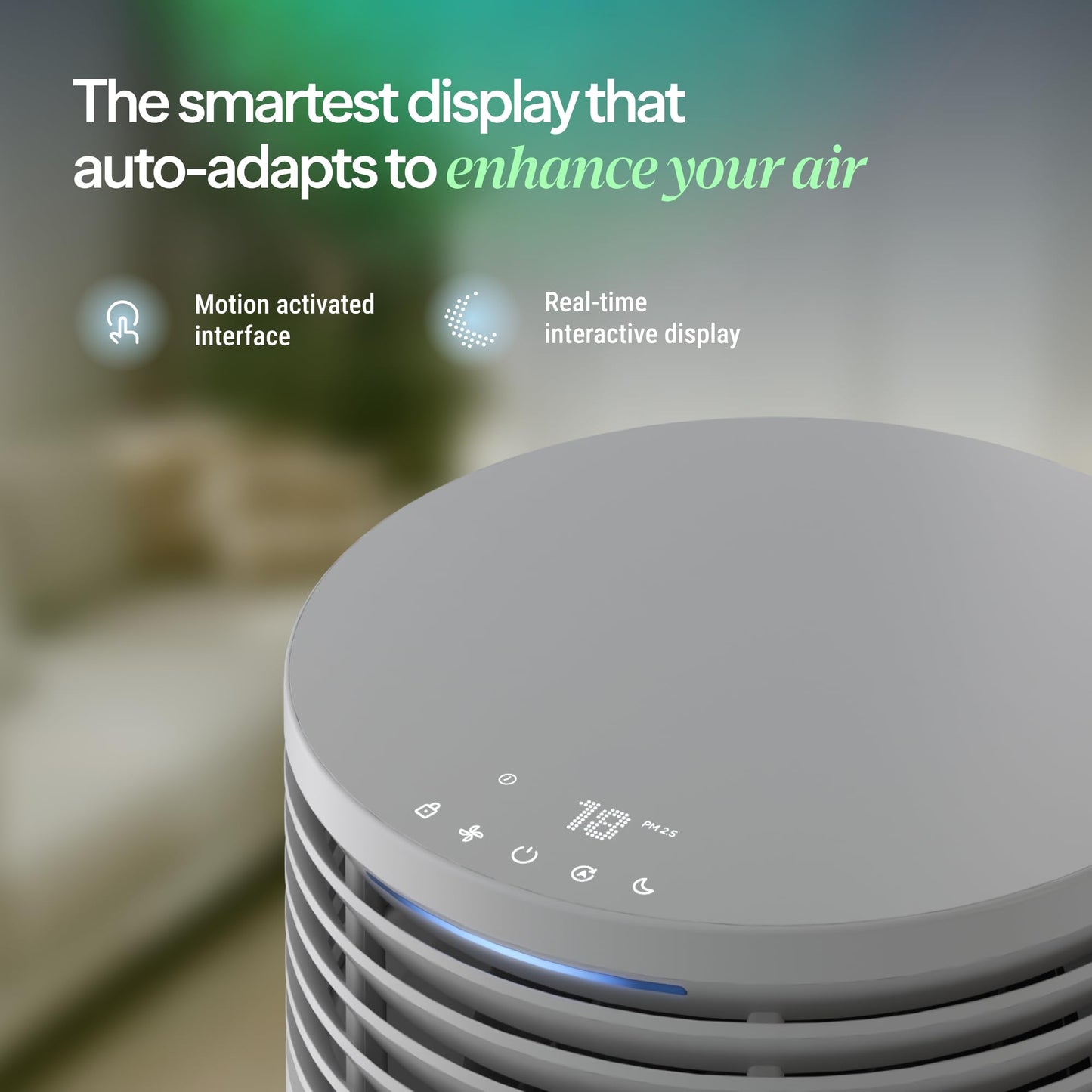 BLUEAIR Blue Signature SP3i Air Purifier for Medium Rooms up to 2,250 sq ft, HEPASilent Filtration, WiFi Smart Control, Auto Mode, Odor & Smoke Removal, Pet Hair & Dust, AHAM Verified, Table Design