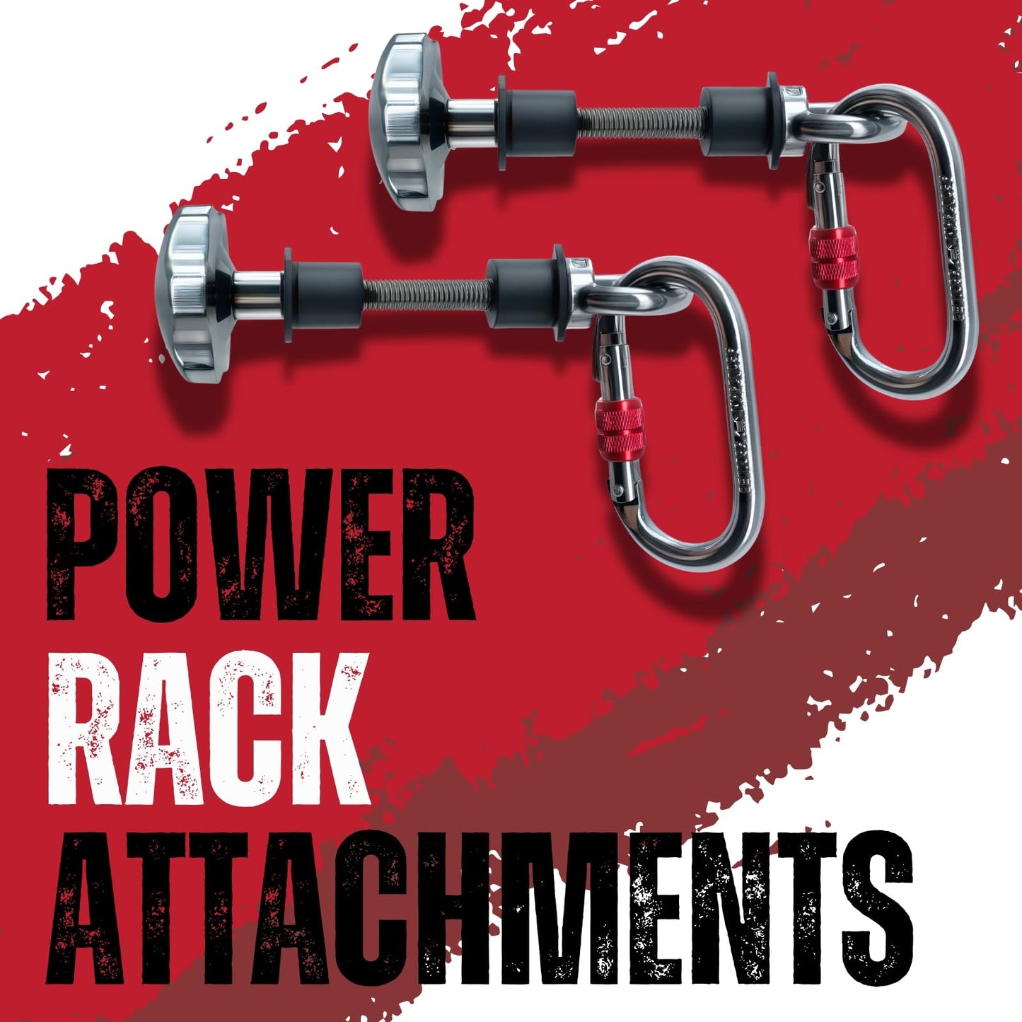 GUEMORVE Stainless Steel Power Rack Attachments (2PCS), Universal Fit 2x2 & 3x3 Frames with 1/2" & 1" Holes, Stable Squat Rack Accessories for Strength Training (Stainless Steel Finish)