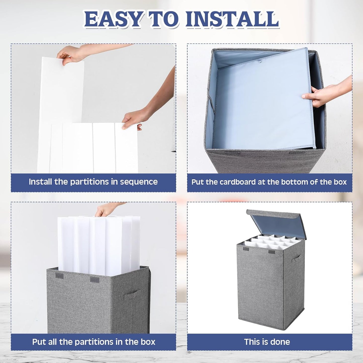Yalikop Roll File Storage Organizer - 16 Slot Poster & Blueprint Holder | 15.7" x 15.7" x 24" for Home & Office