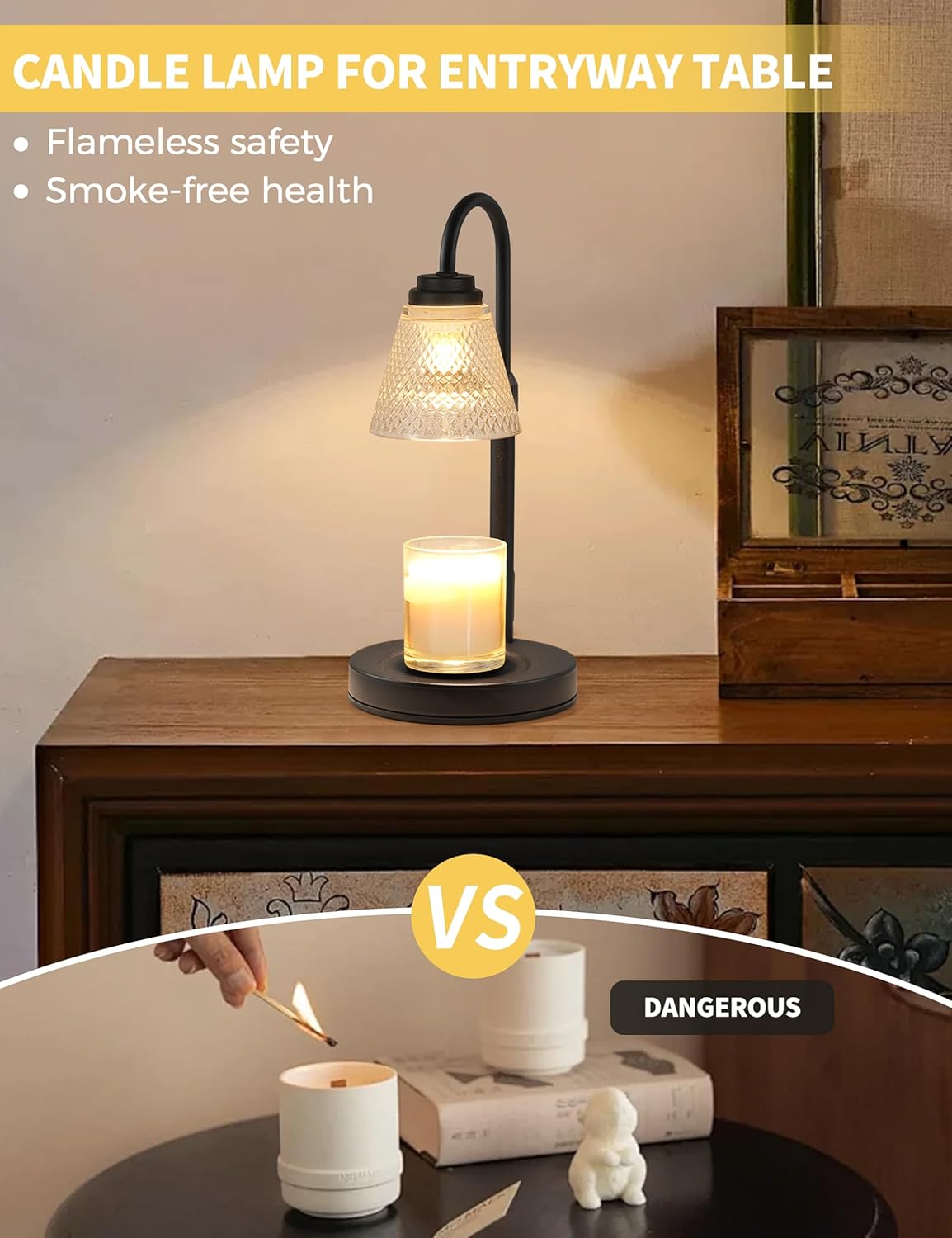 Skiennix Candle Warmer Lamp - Timer & Dimmer Feature | Perfect Birthday Gift for Mom, Women & Friends