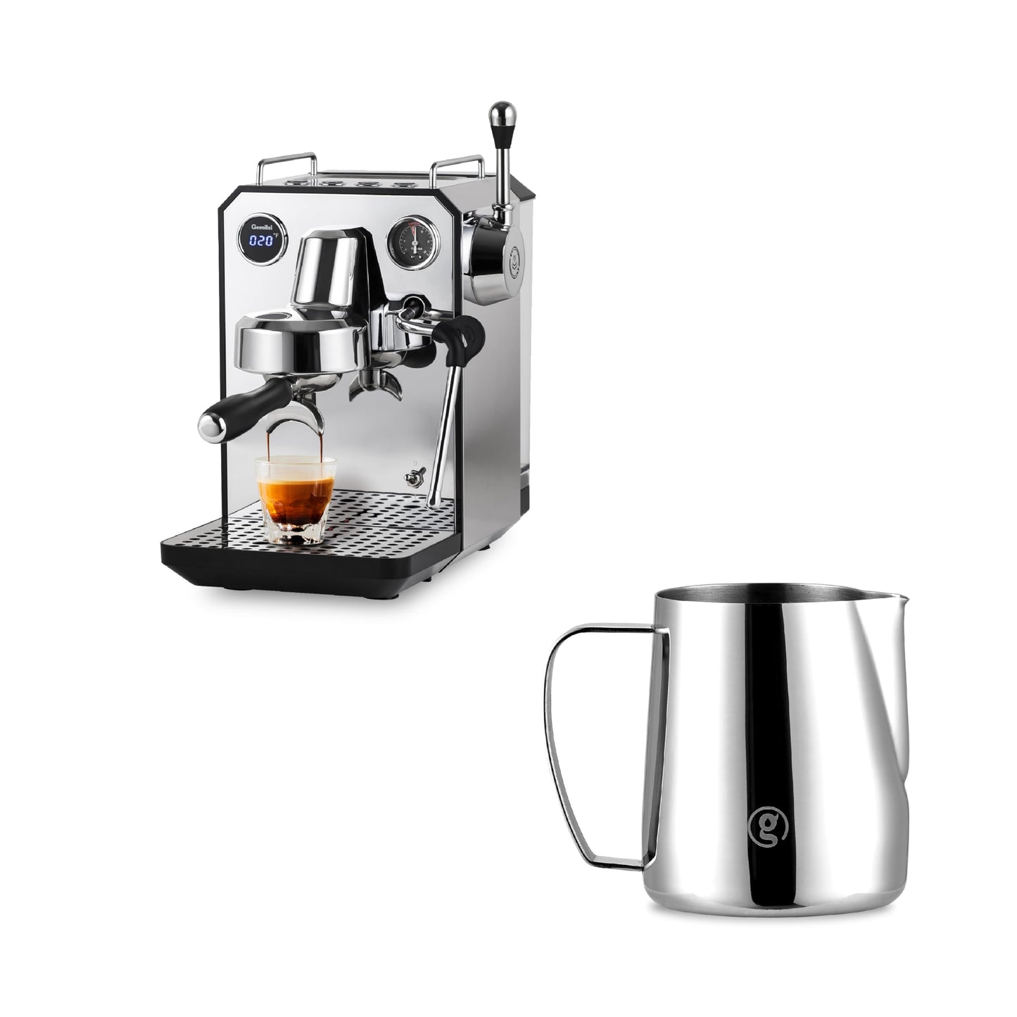 Gemilai G3006 Espresso Machine & Milk Frothing Pitcher Bundle