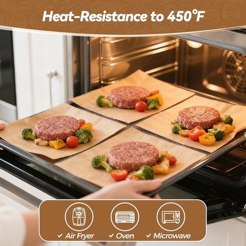 Heavy Duty Patty Paper Sheets by [Brand Name] - 360 Count Unbleached No-Stick & No-Leak 6"x6" Squares