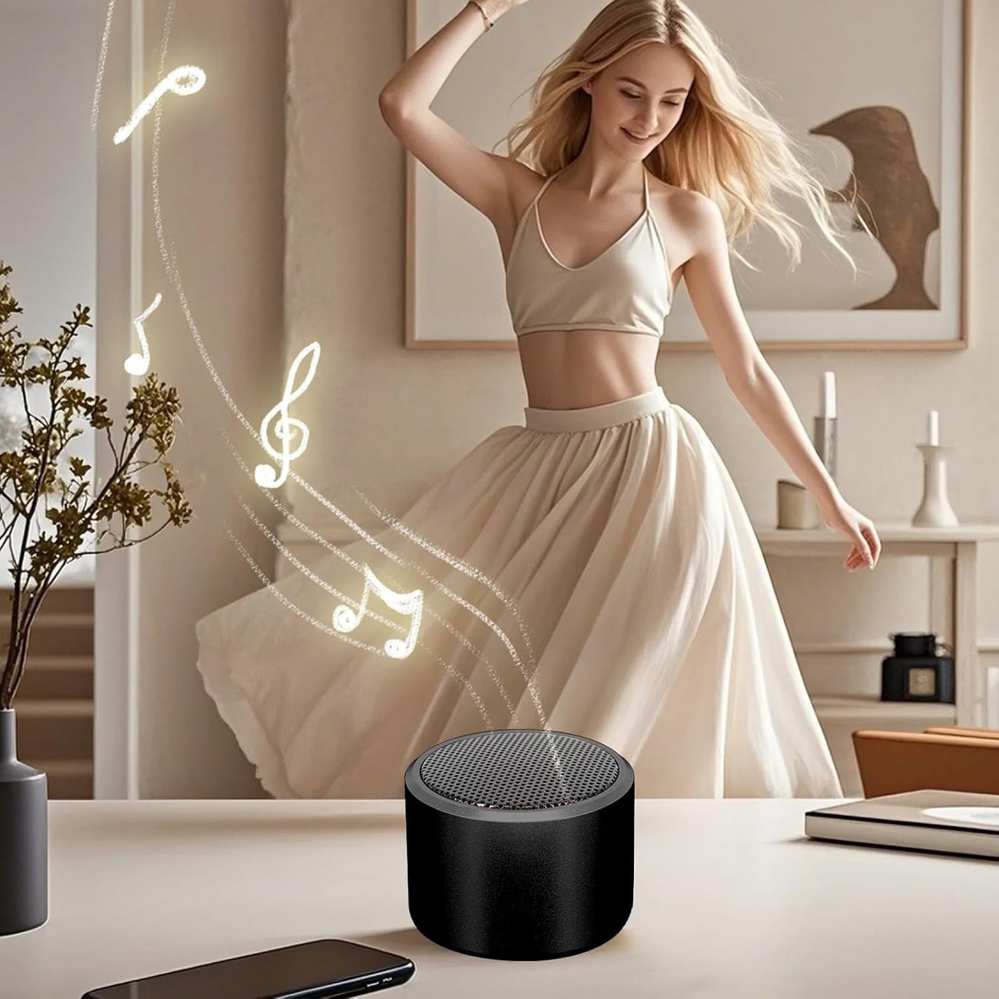 Lovskoo Magnetic Knob Computer Speakers for Desktop Pc Laptop Portable Small Mini Speaker for Pc Computer Smart Tv