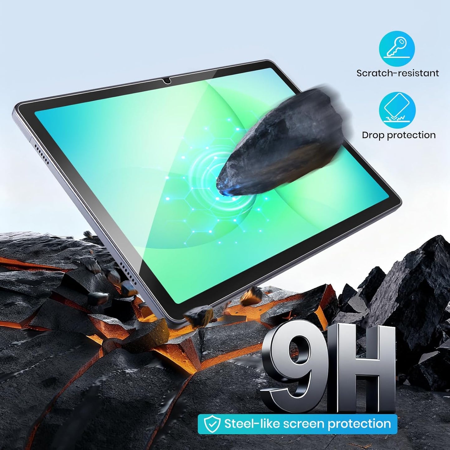2-Pack A11 (A11+) 2025 A9 (A9+) 2023 11-inch, 9H CoBak Tempered Glass Screen Protector for Samsung Galaxy Tab Plus /