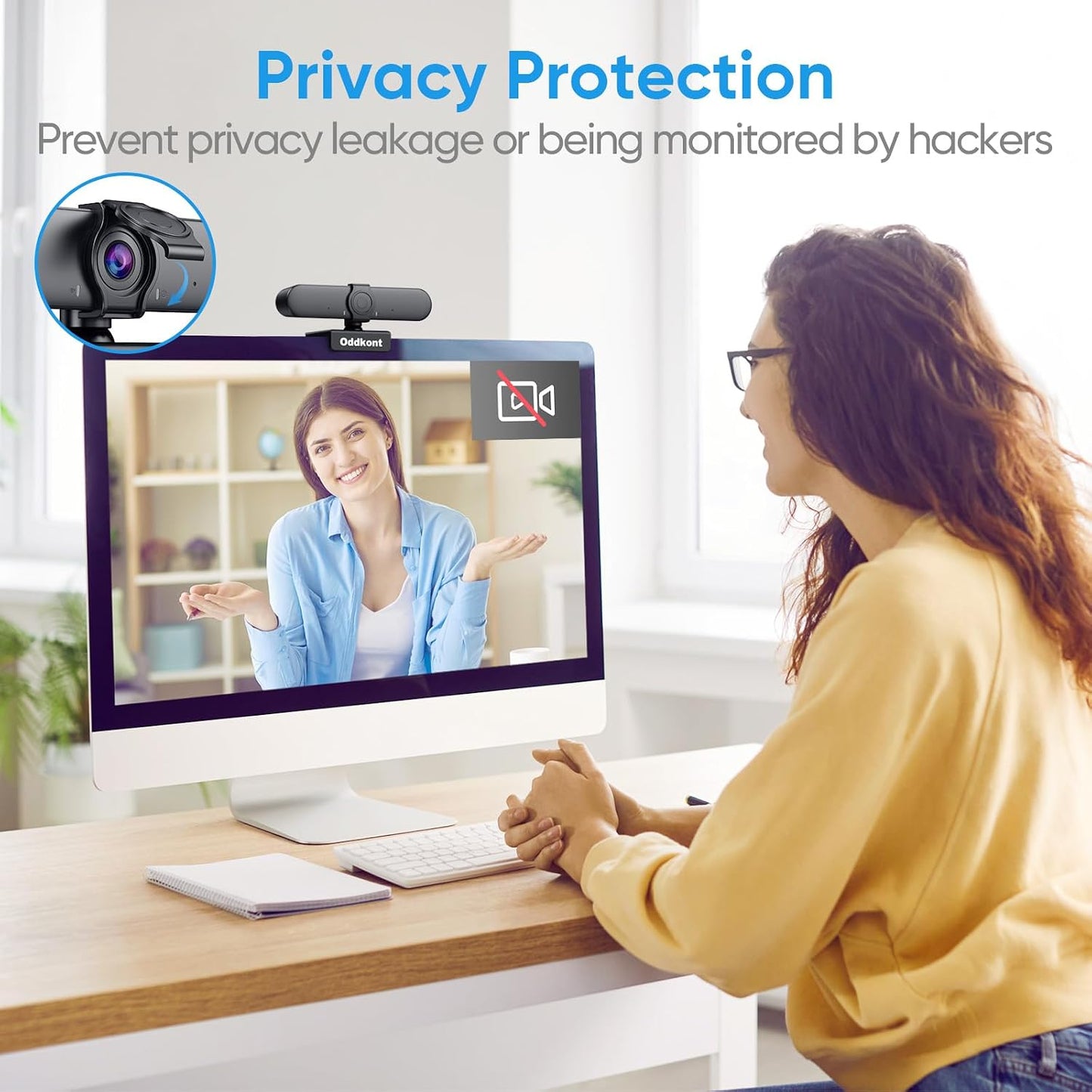 kovela 1080P Webcam with Microphone USB Web Cam Plug&Play Privacy Cover Adjustable Wide Angle Web Camera Computer
