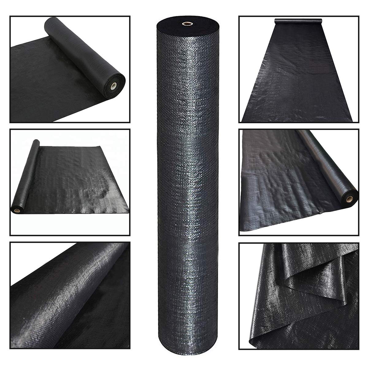 Kdgarden Premium 5oz Pro Weed Barrier Landscape Fabric Ground Cover Heavy Duty Commercial Anti-Weed Gardening Mat, 4ft x 100ft, Black