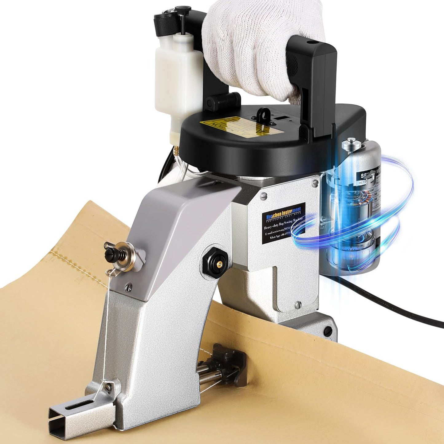 Heavy Duty Bag Sewing Machine – Industrial Bag Sealer for Woven Polypropylene, Jute, Burlap, Paper, and Plastic Bags – Bag Closer for Agriculture, Feed, Grain, Flour, Cement, Sand, Fertilizer
