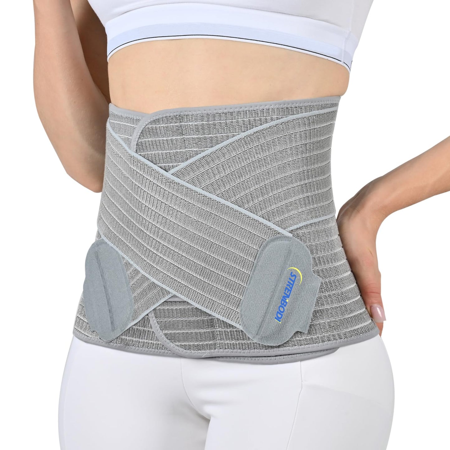 Abdominal Binder Post Surgery Postpartum Belly Band, C-section Belly Binder, Girdle for Postnatal, Adjustable Belly Wrap, Stomach Compression Hernia Belt For Men or Women After Pregnancy, Hysterectomy