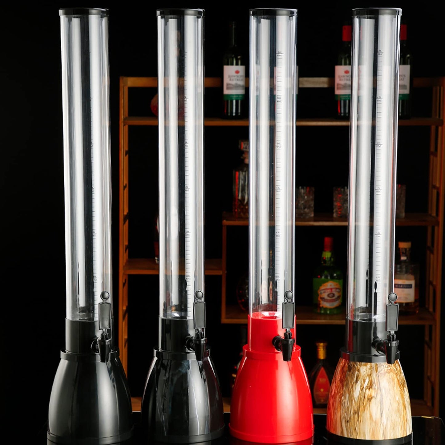 beverage tower 3 litre beer dispenser with tap Beer tower dispenser Multi-function beverage dispenser with clear scale for restaurants and bars Beer vending machine(Color:D)