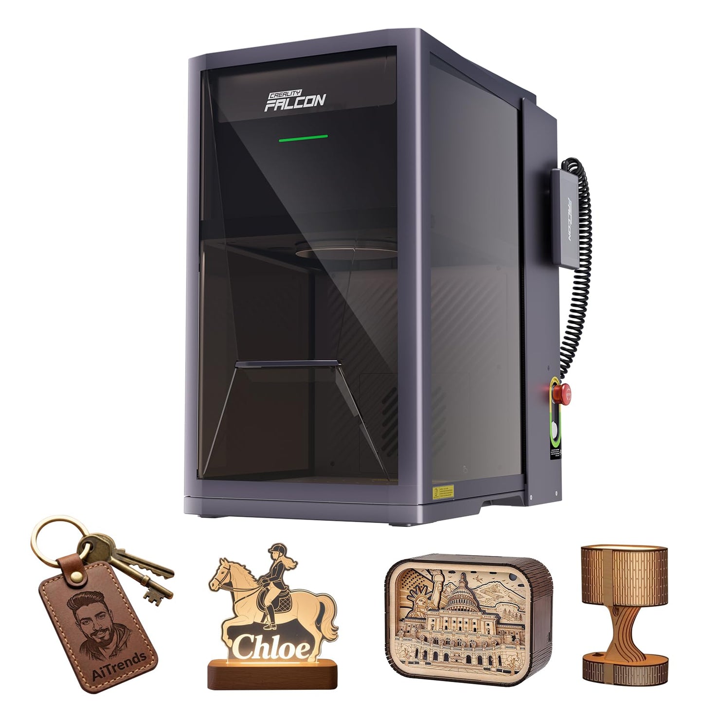 Creality T1 Diode 40W Laser Engraver Machine, Modular Galvo System with Fiber, UV & MOPA Support, 10000mm/s Ultra-Fast Engraving, 15s Quick-Swap, AI Batch Engraving for Wood, Leather & Acrylic Cutting