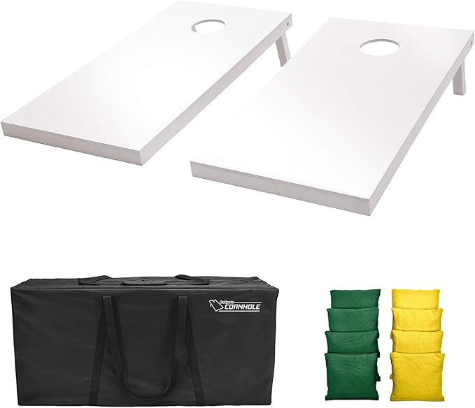 GoSports 4 ft x 2 ft Regulation Size Wooden Cornhole Boards Set - Includes Carrying Case and Over 100 Optional Bean Bag Colors