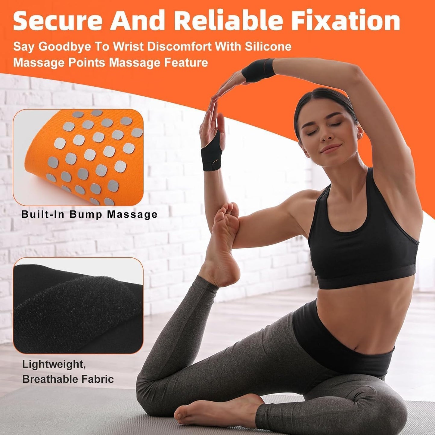 Bchois Wrist Brace,Wrist Support for Carpal Tunnel Pain Relief,Ulnar Brace Ultra-Thin Elastic for Tear,Wrist wraps Repetitive Wrist Use Injury,Fits Both Wrists